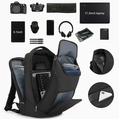 CFUN YA Luxury Design Large 29L Business Backpack Man 17.3 Inch Computer Back Bag Anti-Theft Travel Knapsack With Shoes Pocket