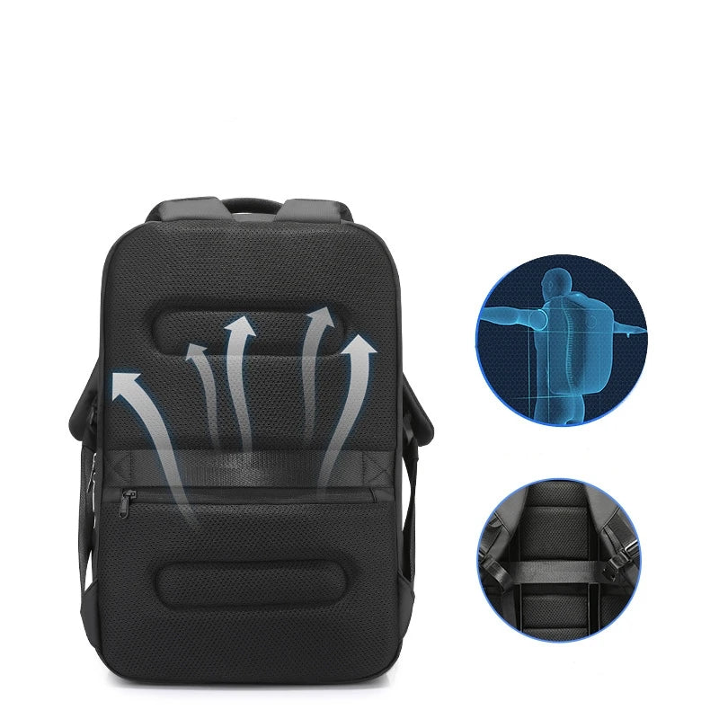 CFUN YA Luxury Design Large 29L Business Backpack Man 17.3 Inch Computer Back Bag Anti-Theft Travel Knapsack With Shoes Pocket