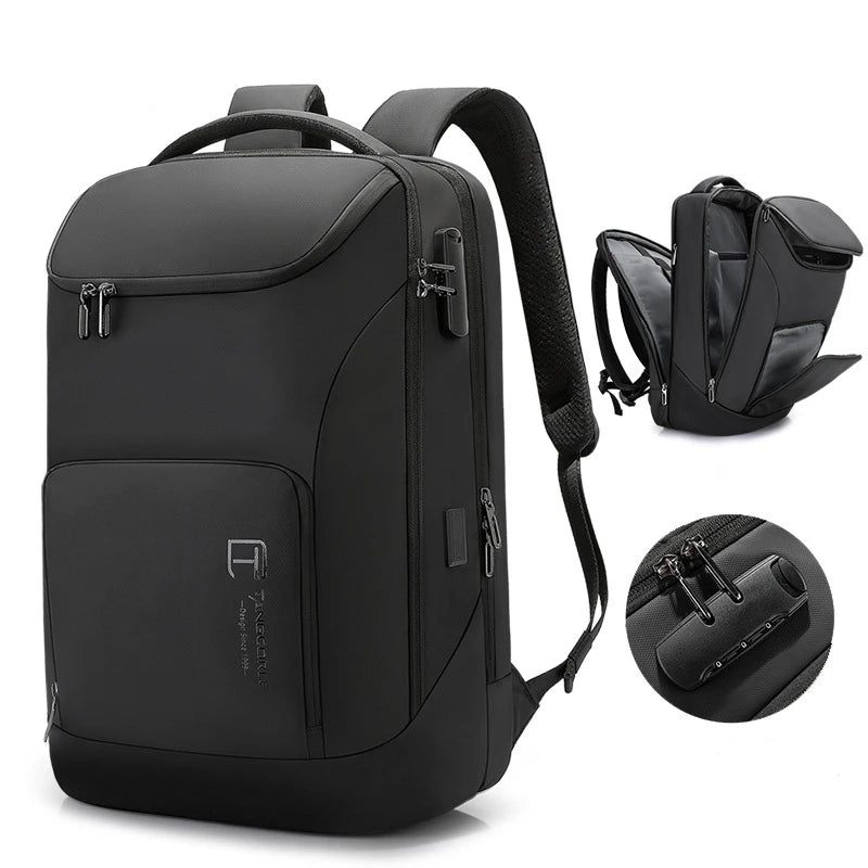 CFUN YA Luxury Design Large 29L Business Backpack Man 17.3 Inch Computer Back Bag Anti-Theft Travel Knapsack With Shoes Pocket