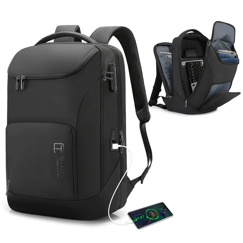 CFUN YA Luxury Design Large 29L Business Backpack Man 17.3 Inch Computer Back Bag Anti-Theft Travel Knapsack With Shoes Pocket