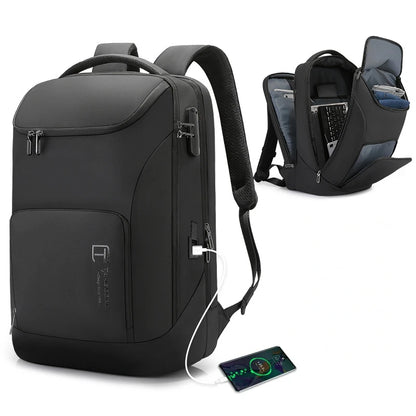 CFUN YA Luxury Design Large 29L Business Backpack Man 17.3 Inch Computer Back Bag Anti-Theft Travel Knapsack With Shoes Pocket