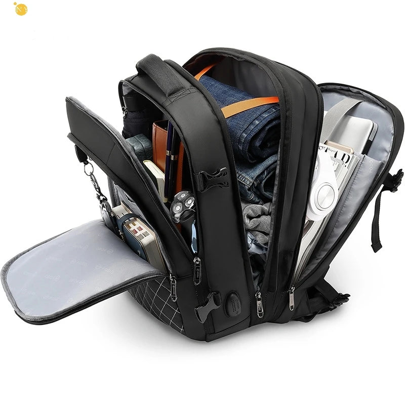CFUN YA Luxury Design Man Backpack Large 17.3 Laptop Backpacks Expandable Travel Rucksack Anti-Theft Bagpack Male Shoulder Bags