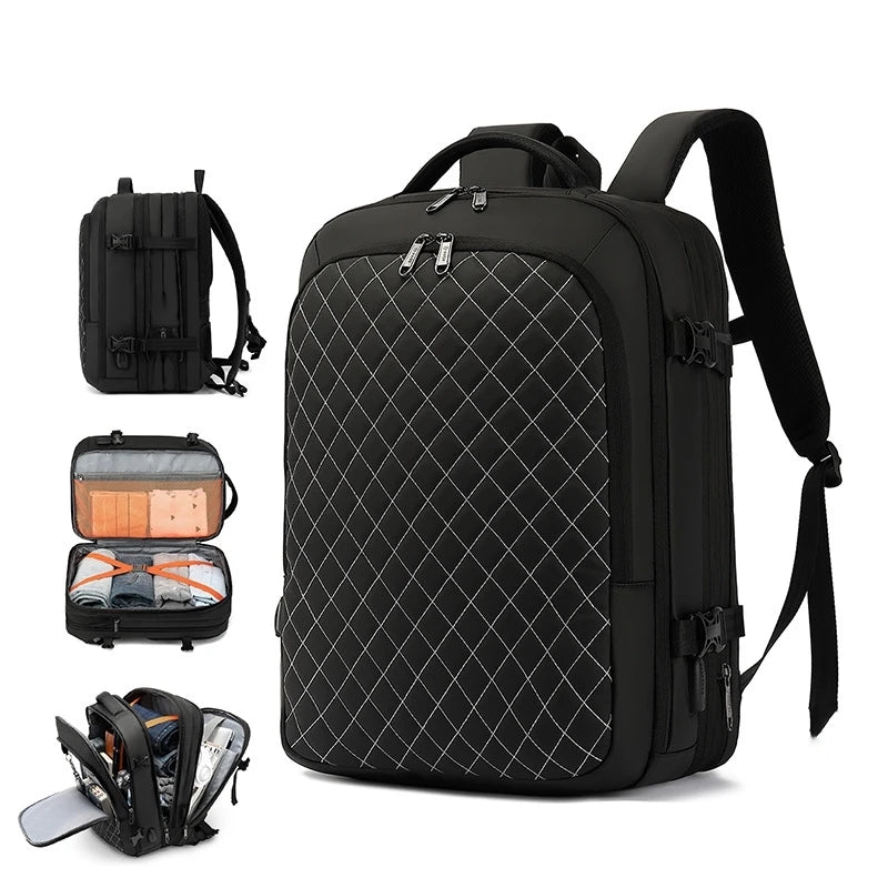 CFUN YA Luxury Design Man Backpack Large 17.3 Laptop Backpacks Expandable Travel Rucksack Anti-Theft Bagpack Male Shoulder Bags