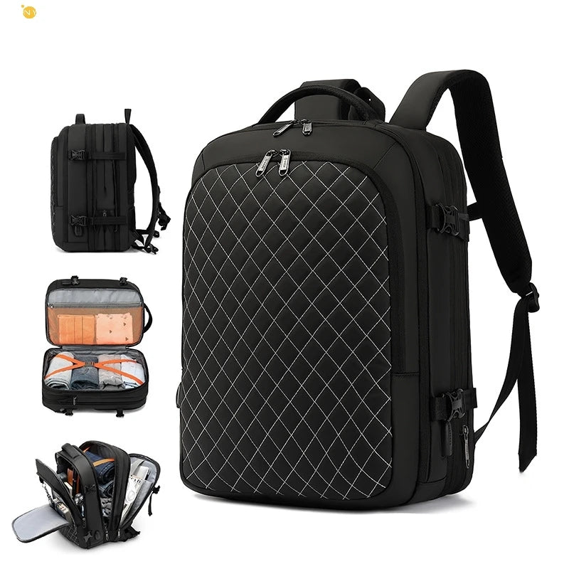 CFUN YA Luxury Design Man Backpack Large 17.3 Laptop Backpacks Expandable Travel Rucksack Anti-Theft Bagpack Male Shoulder Bags