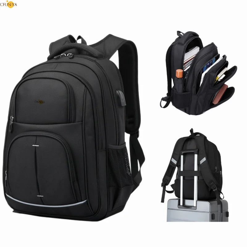 CFUN YA Luxury Designer Black Backpack Men Travel Rucksack 16/17 Laptop Mochilas Para Estudiantes 백팩 рюкзак мужской Sac a Dos