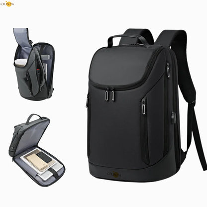 CFUN YA Luxury Designer Business 15.6 Inch Laptop Backpack Men USB Students SchoolBag Waterproof Travel Rucksack Mochila Daypack