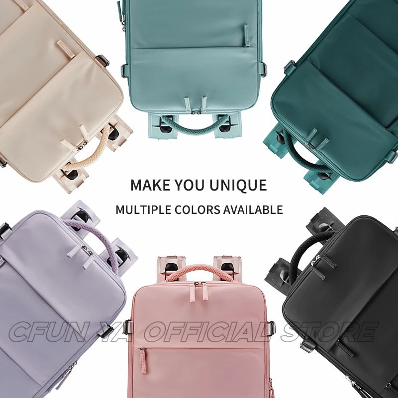 CFUN YA Luxury Designer Business Backpack Men Women Multifunction 15.6 Laptop Bag Travel Rucksack Students Schoolbag Mochilas