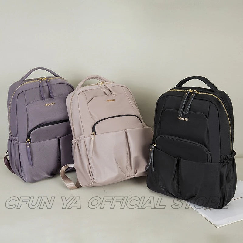 CFUN YA Luxury Designer Travel Backpack Women 14 Inch Computer Backpacks Business Bagpack Students Schoolbag Mochilas Para Mujer