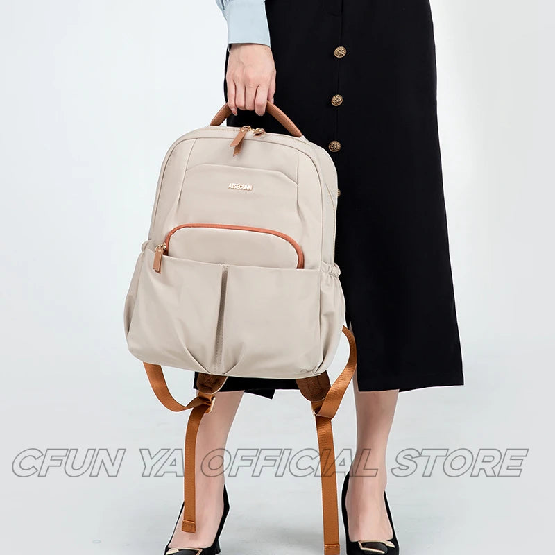 CFUN YA Luxury Designer Travel Backpack Women 14 Inch Computer Backpacks Business Bagpack Students Schoolbag Mochilas Para Mujer
