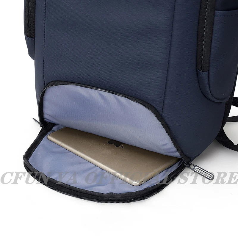 CFUN YA Luxury Fall Men Business Backpack 15.6 Inch Laptop Backpacks College Travel Bagpack Anti-Theft Black USB Notebook Bag