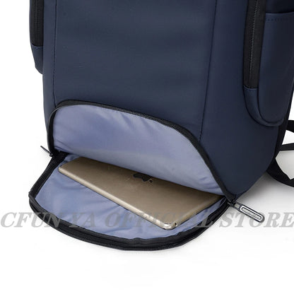 CFUN YA Luxury Fall Men Business Backpack 15.6 Inch Laptop Backpacks College Travel Bagpack Anti-Theft Black USB Notebook Bag