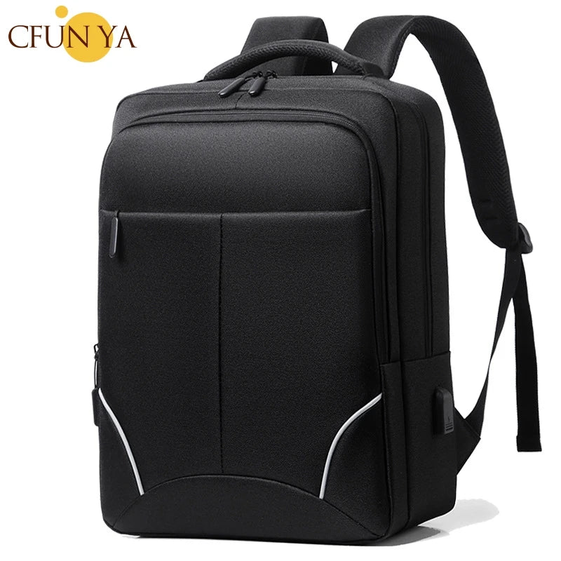 CFUN YA Luxury Fashion 2023 Business Backpack Men's Waterproof Multi-function 15.6 Computer Bag Night Reflective Travel Knapack
