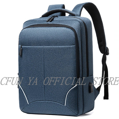 CFUN YA Luxury Fashion 2023 Business Backpack Men's Waterproof Multi-function 15.6 Computer Bag Night Reflective Travel Knapack