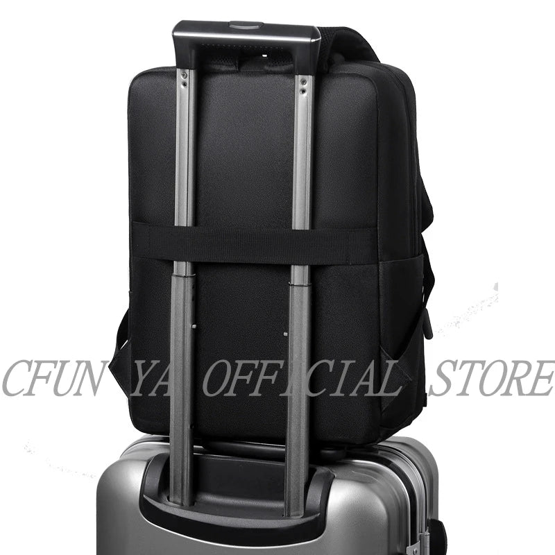 CFUN YA Luxury Fashion 2023 Business Backpack Men's Waterproof Multi-function 15.6 Computer Bag Night Reflective Travel Knapack
