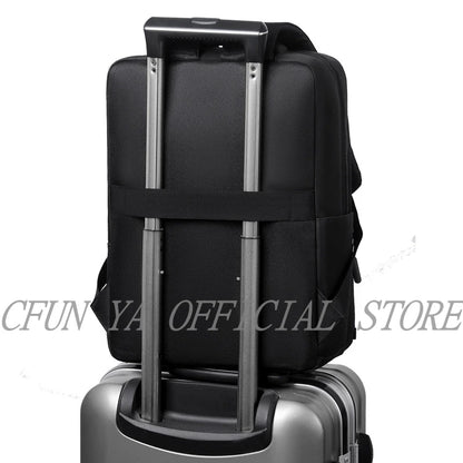 CFUN YA Luxury Fashion 2023 Business Backpack Men's Waterproof Multi-function 15.6 Computer Bag Night Reflective Travel Knapack