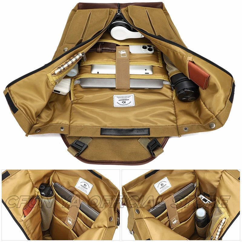 CFUN YA Luxury Fashion Men's Backpack Large Capacity 15.6" Laptop Bag Backbag Outdoor Climbing Rucksack Unisex Backpack Mochilas