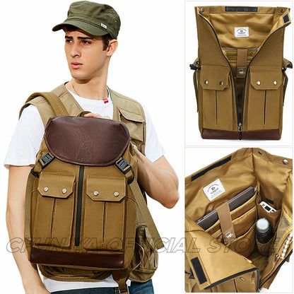 CFUN YA Luxury Fashion Men's Backpack Large Capacity 15.6" Laptop Bag Backbag Outdoor Climbing Rucksack Unisex Backpack Mochilas