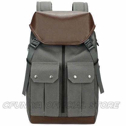 CFUN YA Luxury Fashion Men's Backpack Large Capacity 15.6" Laptop Bag Backbag Outdoor Climbing Rucksack Unisex Backpack Mochilas