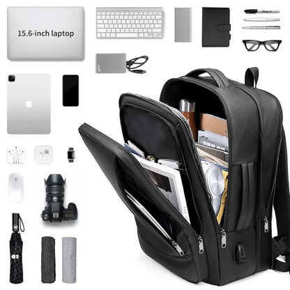 CFUN YA Luxury Fashion Trend Backpack Men Waterproof 15.6 Inch Laptop Bag Pack USB Expandable Large Tactial Rucksack Man's Bags
