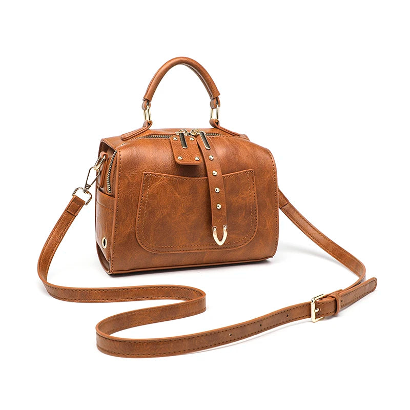 CFUN YA Luxury Fashion Women Handbag Pu Large Capacity Boston Shoulder Bag College Female Crossbody Handbag Tote Pack Purse