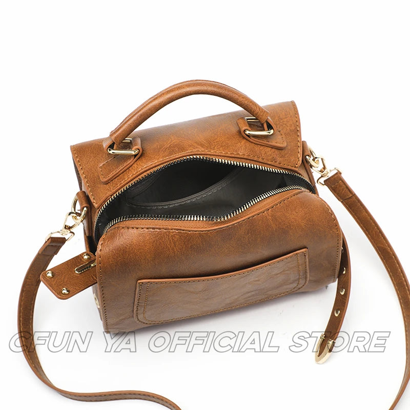 CFUN YA Luxury Fashion Women Handbag Pu Large Capacity Boston Shoulder Bag College Female Crossbody Handbag Tote Pack Purse