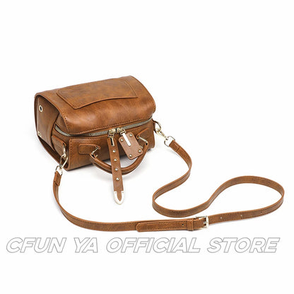CFUN YA Luxury Fashion Women Handbag Pu Large Capacity Boston Shoulder Bag College Female Crossbody Handbag Tote Pack Purse