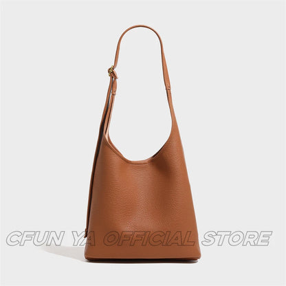 CFUN YA Luxury Fashion Women Shoulder Bag Soft PU Leather Tote Handbag Large Capacity Female Tote Pack Mummy Handbag Bolsos