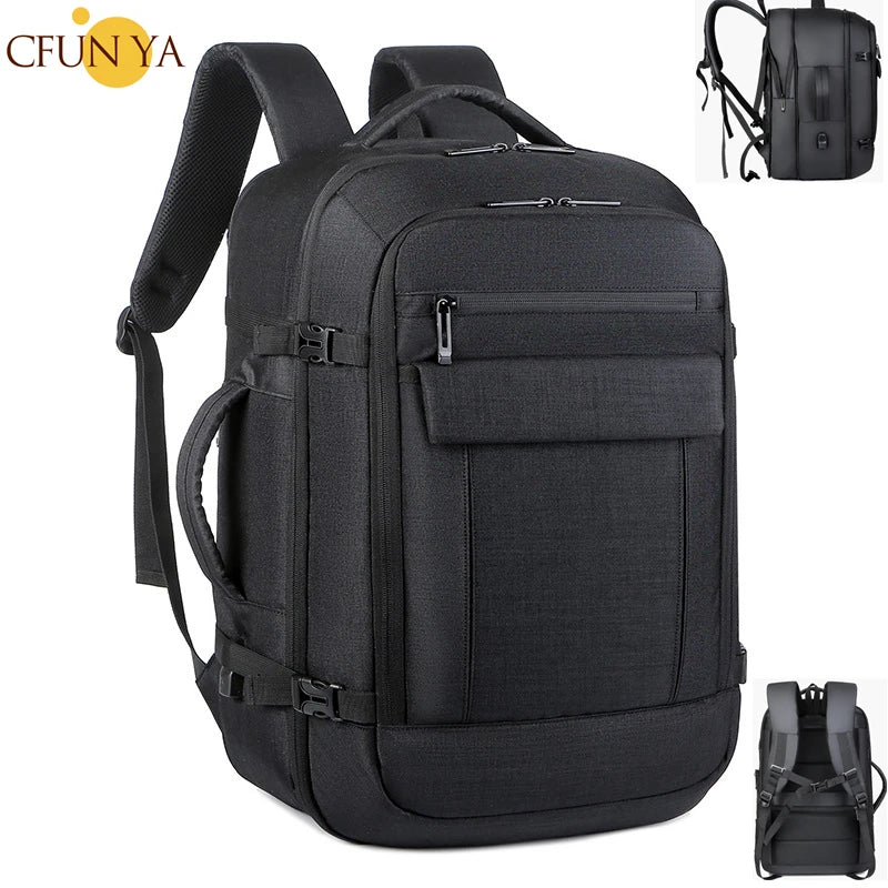 CFUN YA Luxury Large 15 /17 Laptop Backpack Wide Open Travel Handbag Backbag With Shoe Bag Scalable Notebook Bagpack  Rucksack