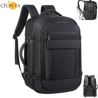 CFUN YA Luxury Large 15 /17 Laptop Backpack Wide Open Travel Handbag Backbag With Shoe Bag Scalable Notebook Bagpack  Rucksack