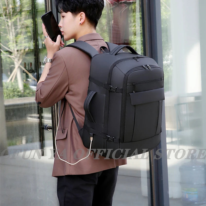 CFUN YA Luxury Large 15 /17 Laptop Backpack Wide Open Travel Handbag Backbag With Shoe Bag Scalable Notebook Bagpack  Rucksack