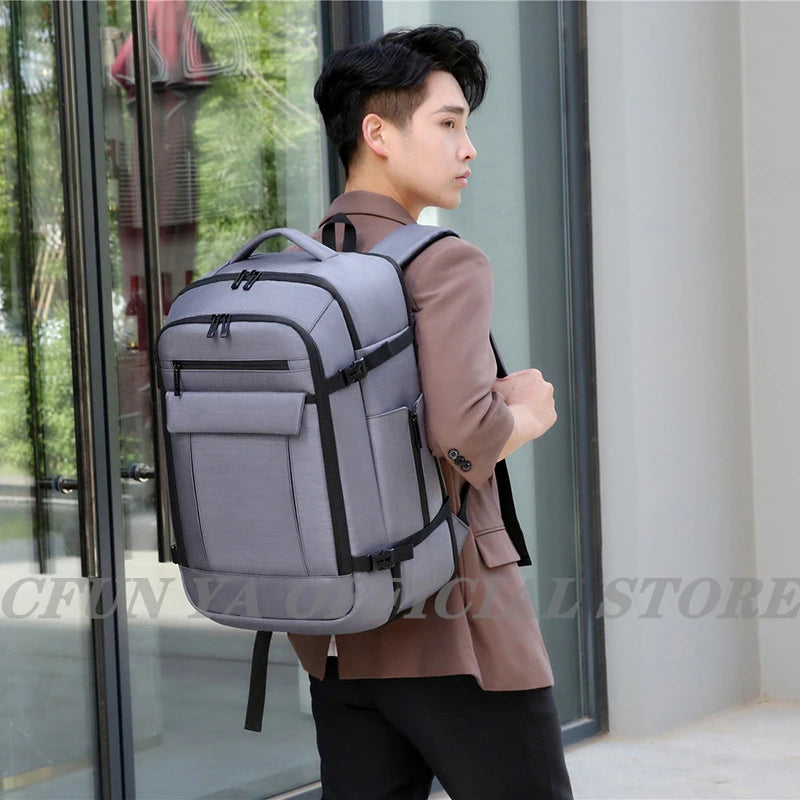 CFUN YA Luxury Large 15 /17 Laptop Backpack Wide Open Travel Handbag Backbag With Shoe Bag Scalable Notebook Bagpack  Rucksack
