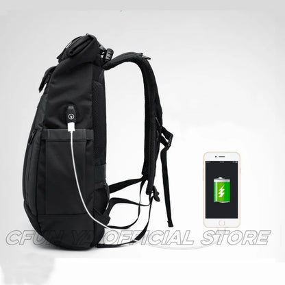 CFUN YA Luxury Multifunction Backpack For Men Women USB Charging Travel Rucksack College Student Schoolbag Male Bag Pack Mochila