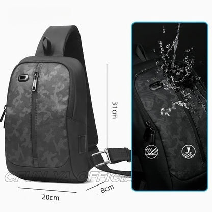 CFUN YA Luxury Multifunction Chest Bag Outdoor CamoShoulder Bag Climbing Men's Sling Backpack Students Travel Fanny Bagpack