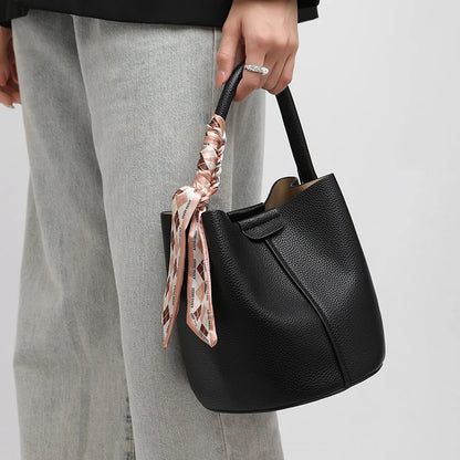 CFUN YA Luxury New Women Bucket Bag Pu Leather Female Shoulder Crossbody Bags Travel Business Handbag Bolsos Sac De Luxe f