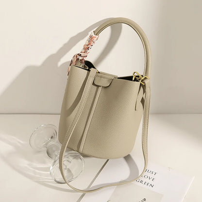 CFUN YA Luxury New Women Bucket Bag Pu Leather Female Shoulder Crossbody Bags Travel Business Handbag Bolsos Sac De Luxe f