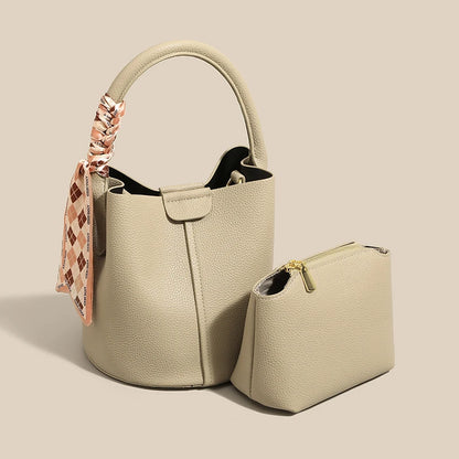 CFUN YA Luxury New Women Bucket Bag Pu Leather Female Shoulder Crossbody Bags Travel Business Handbag Bolsos Sac De Luxe f