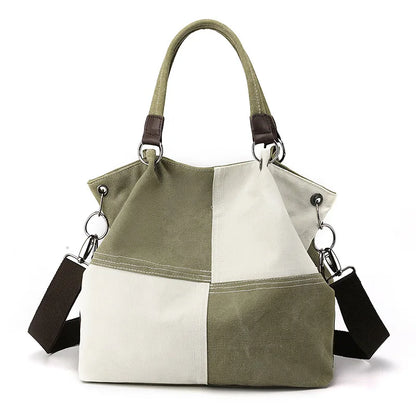 CFUN YA Luxury New Women Shoulder Bag Canvas Tote Bag Large Patchwork Female Crossbody Travel Pack Messenger Pack Handbag  Sac