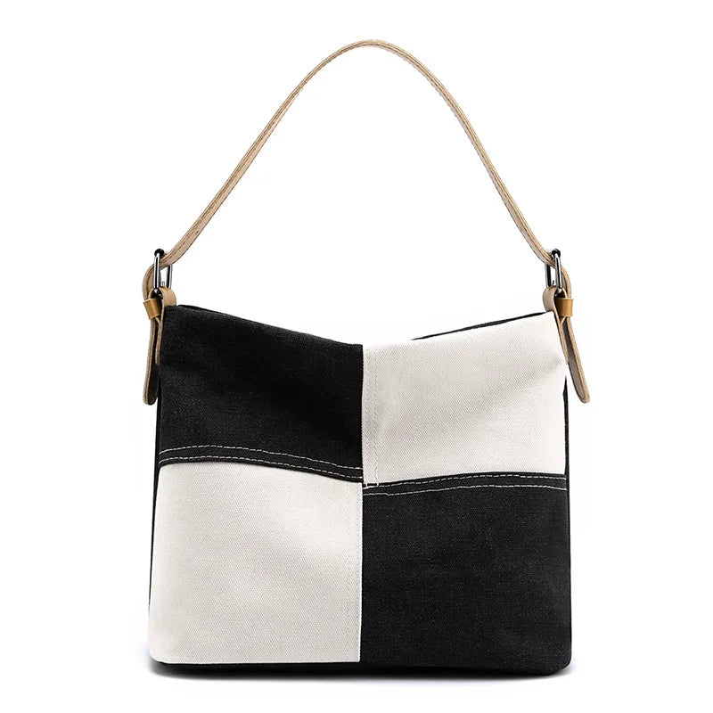 CFUN YA Luxury New Women Shoulder Bag Canvas Tote Bag Large Patchwork Female Crossbody Travel Pack Messenger Pack Handbag  Sac