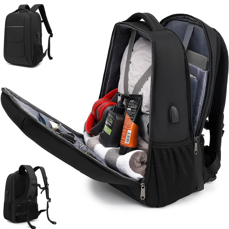 CFUN YA Luxury Notebook Backpack Men Women 15.6" Laptop Bag USB Schoolbag Rucksack Computer Backbag Mochila Business Daypack