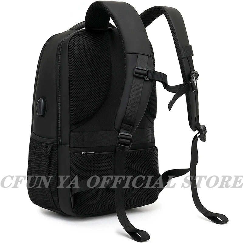 CFUN YA Luxury Notebook Backpack Men Women 15.6" Laptop Bag USB Schoolbag Rucksack Computer Backbag Mochila Business Daypack