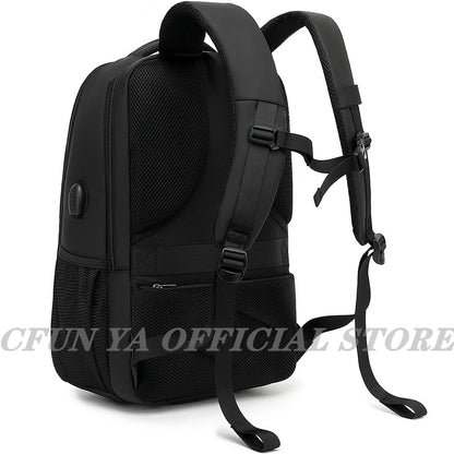 CFUN YA Luxury Notebook Backpack Men Women 15.6" Laptop Bag USB Schoolbag Rucksack Computer Backbag Mochila Business Daypack