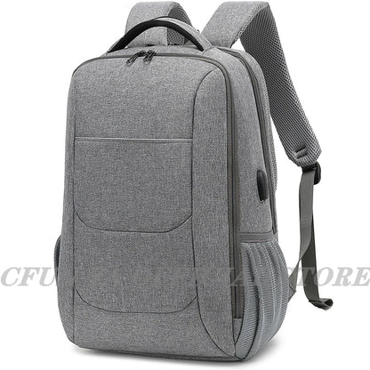 CFUN YA Luxury Notebook Backpack Men Women 15.6" Laptop Bag USB Schoolbag Rucksack Computer Backbag Mochila Business Daypack