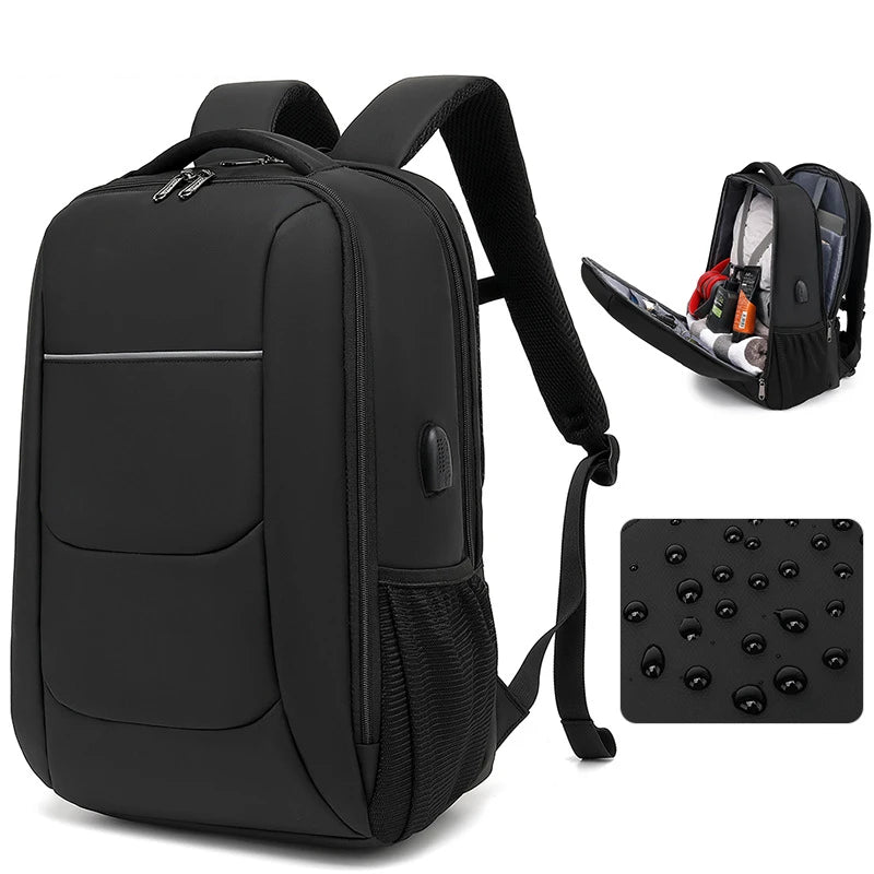 CFUN YA Luxury Notebook Backpack Men Women 15.6" Laptop Bag USB Schoolbag Rucksack Computer Backbag Mochila Business Daypack