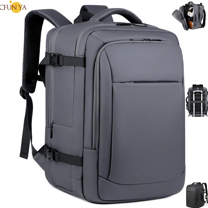CFUN YA Luxury Scalable Large Backpack 15.6/ 17 Inch Laptop Bag Backpacks Men Business Bagpack Schoolbag Travel Notebook Packs