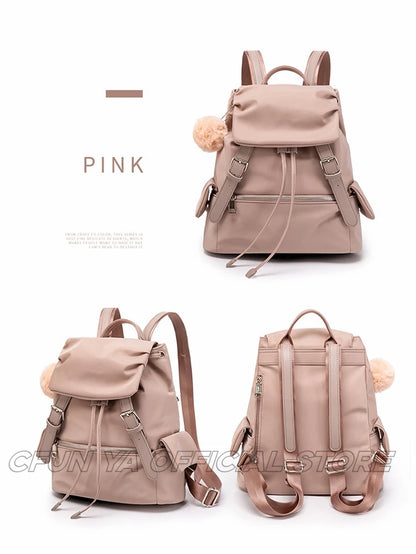 CFUN YA Luxury Trend Black Backpack Women Korean Female Shoulder Bag Multifunction Lady Rucksack Travel Bagpack Schoolbag Girls