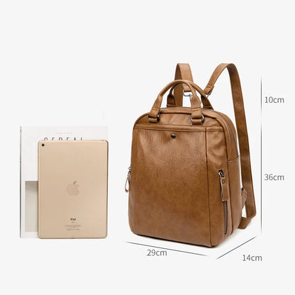 CFUN YA Luxury Women Backpack Waterproof Soft Real Leather Students Backpacks Anti-Theft Travel Rucksack Female Shoulder Bag