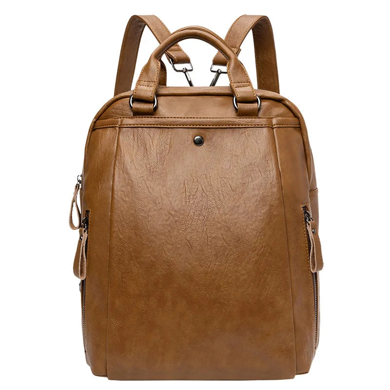 CFUN YA Luxury Women Backpack Waterproof Soft Real Leather Students Backpacks Anti-Theft Travel Rucksack Female Shoulder Bag