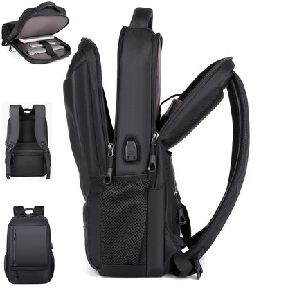 CFUN YA Men USB Charging Laptop Backpack 15.6 inch Multifunctional High School College Student Backpack Male Travel Business Bag