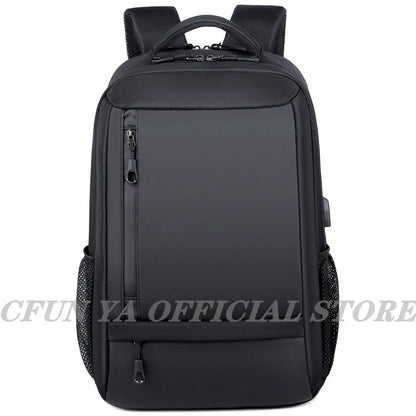 CFUN YA Men USB Charging Laptop Backpack 15.6 inch Multifunctional High School College Student Backpack Male Travel Business Bag