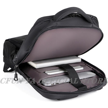 CFUN YA Men USB Charging Laptop Backpack 15.6 inch Multifunctional High School College Student Backpack Male Travel Business Bag